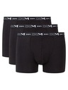 DIM DIM COTTON STRETCH BOXER 3x - Pánske boxerky 3 ks - čierna