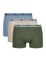 DIM DIM GOTS COTTON STRETCH BOXER 3x - Pánske boxerky z bio bavlny 3ks - zelená - svetlo hnedá - svetlo modrá