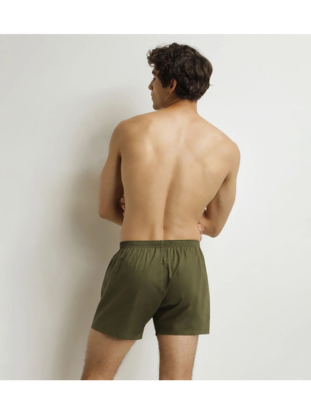 DIM DIM COTTON STRETCH LOOSE BOXER 2x - Pánske voľné boxerky 2 ks - šedá - zelená