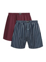 DIM DIM COTTON STRETCH LOOSE BOXER 2x - Pánske voľné boxerky 2 ks - tmavo červená - tmavo modrá