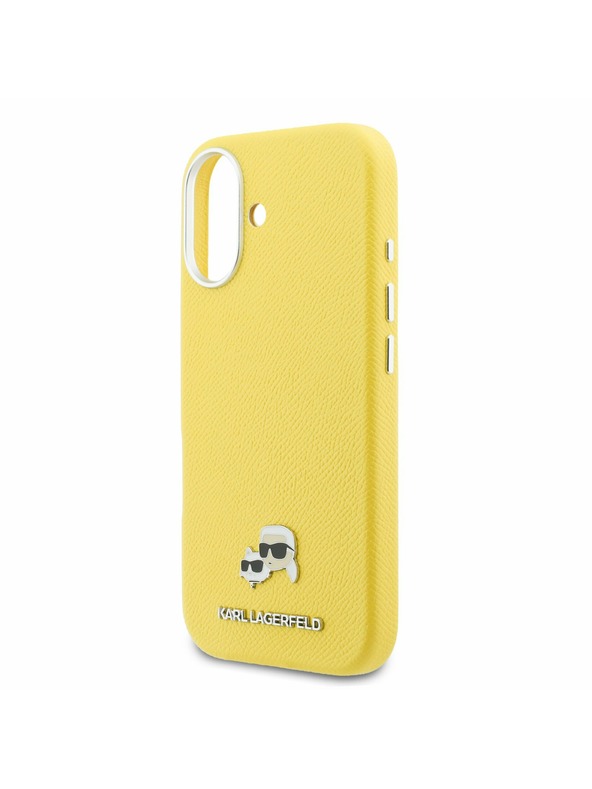 Karl Lagerfeld Karl Lagerfeld PU Karl and Choupette Heads Pins MagSafe Zadný kryt pre iPhone 17 Yellow