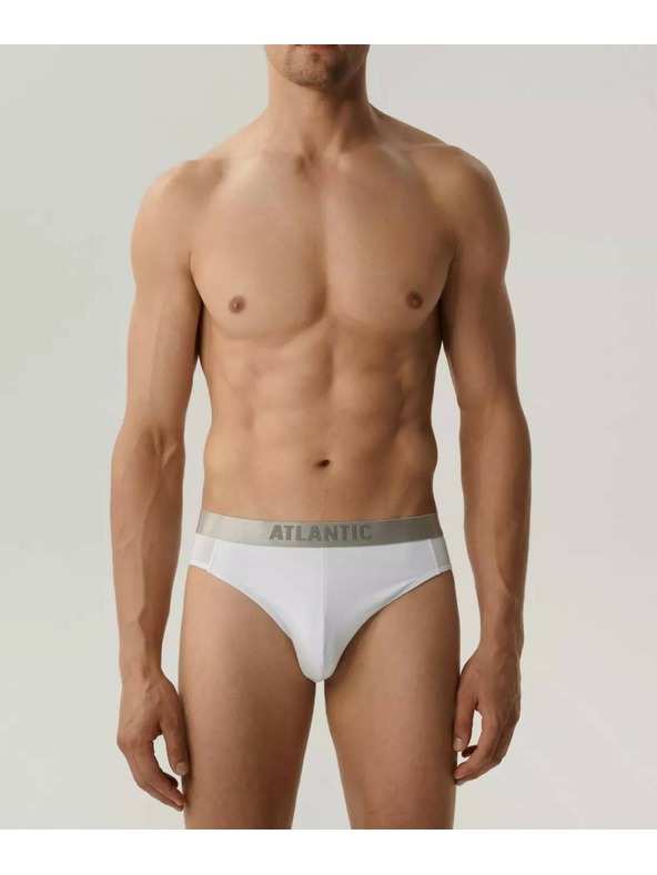 Atlantic Pánske priliehavé boxerky ATLANTIC - biele
