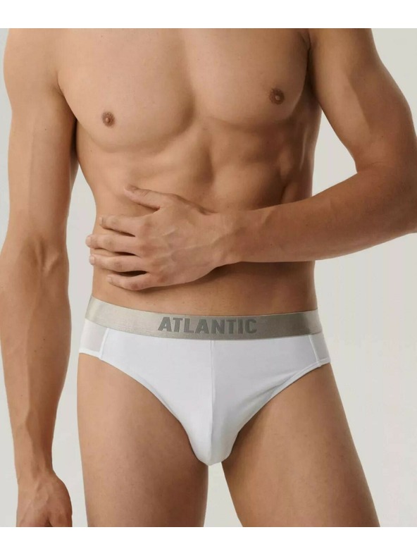 Atlantic Pánske priliehavé boxerky ATLANTIC - biele