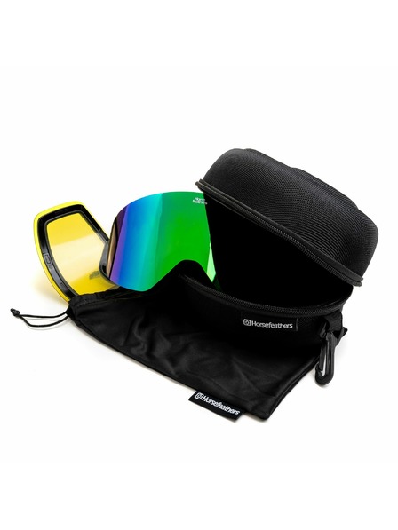 Horsefeathers Snowboardové okuliare Colt - black/mirror green