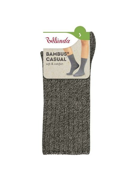 Bellinda BAMBUS CASUAL SOCKS - Zimné bambusové ponožky - šedý melír