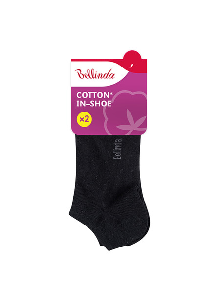 Bellinda COTTON IN-SHOE SOCKS 2x - Dámske krátke ponožky 2 páry - čierna
