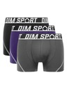 DIM DIM SPORT MICROFIBRE BOXER 3x - Pánske športové boxerky 3 ks - sivá - modrá - čierna