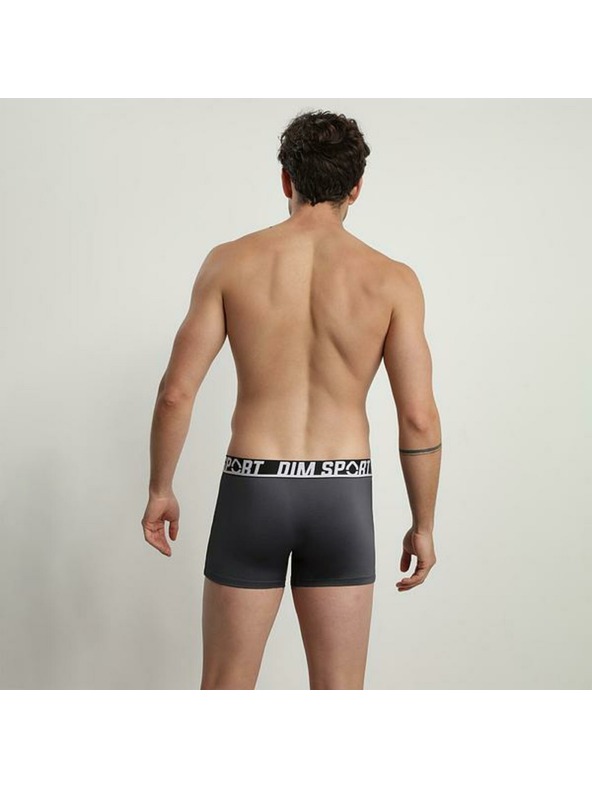 DIM DIM SPORT MICROFIBRE BOXER 3x - Pánske športové boxerky 3 ks - sivá - modrá - čierna