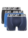 DIM DIM SPORT MICROFIBRE BOXER 3x - Pánske športové boxerky 3 ks - čierna - modrá