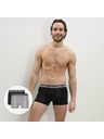 DIM DIM COTTON 3D FLEX AIR BOXER 2x - Pánske boxerky 2ks - sivá - čierna