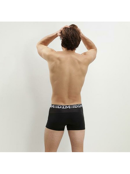 DIM DIM COTTON 3D FLEX AIR BOXER 2x - Pánske boxerky 2ks - sivá - čierna