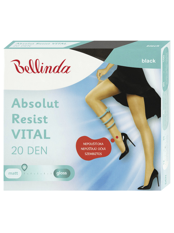 Bellinda Čierne dámske pančuchové nohavice Bellinda 20 DEN ABSOLUT RESIST VITAL