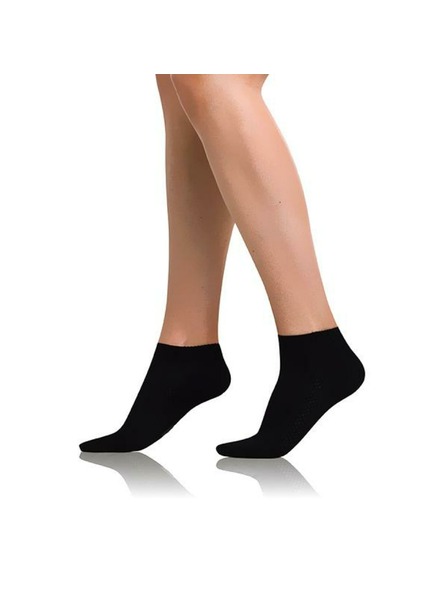 Bellinda Čierne dámske členkové ponožky Bellinda BAMBUS AIR LADIES IN-SHOE SOCKS