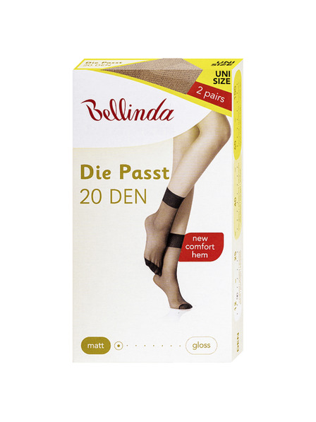 Bellinda Súprava dvoch párov matných hodvábnych ponožiek telovej farby Bellinda DIE PASST SOCKS