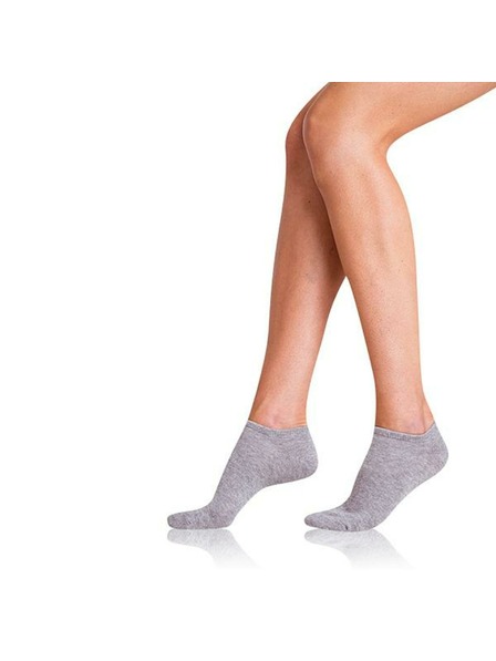 Bellinda Súprava dvoch párov dámskych ponožiek v sivej farbe Bellinda COTTON IN-SHOE SOCKS 2x