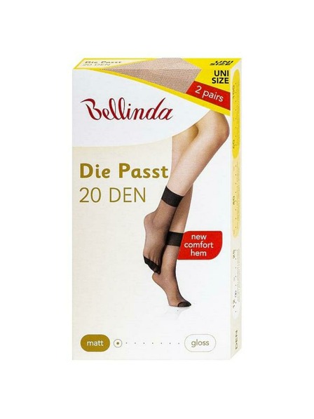 Bellinda Súprava dvoch párov matných hodvábnych ponožiek telovej farby Bellinda DIE PASST SOCKS