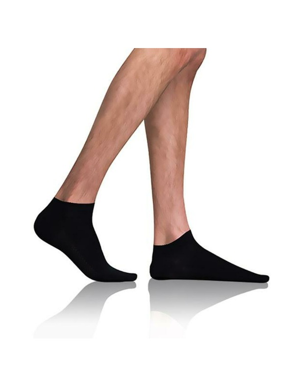 Bellinda Čierne pánske ponožky Bellinda BAMBUS AIR IN-SHOE SOCKS