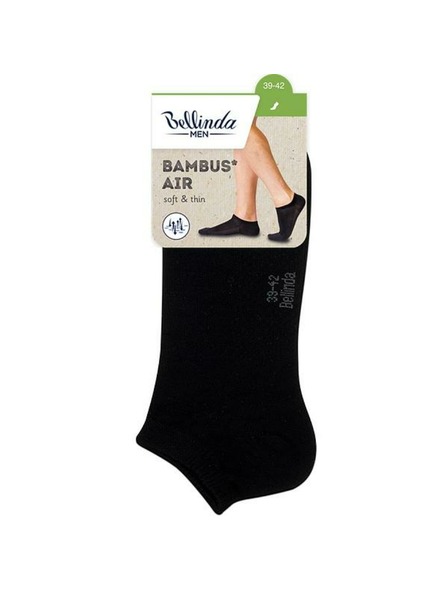 Bellinda Čierne pánske ponožky Bellinda BAMBUS AIR IN-SHOE SOCKS