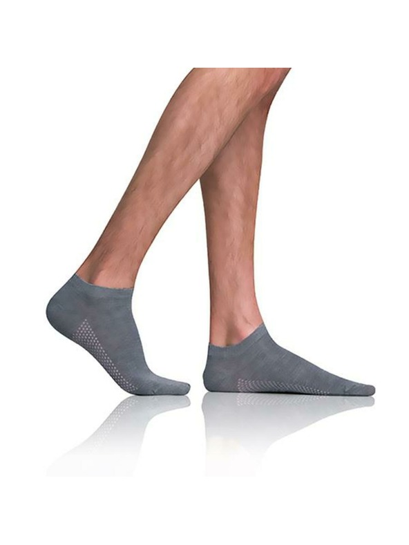 Bellinda Šedé pánske ponožky Bellinda BAMBUS AIR IN-SHOE SOCKS