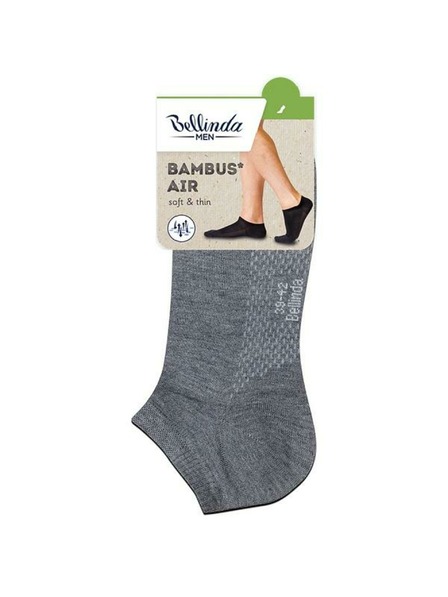 Bellinda Šedé pánske ponožky Bellinda BAMBUS AIR IN-SHOE SOCKS