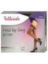 Bellinda Čierne dámske samodržiace pančuchy BELLINDA Hold Up Sexy 15 DEN