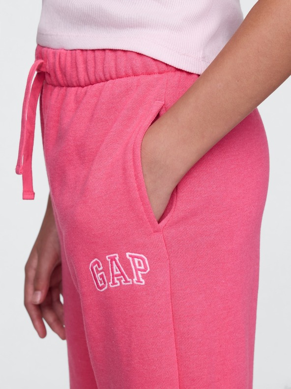 GAP Detské tepláky fleece logo army GAP