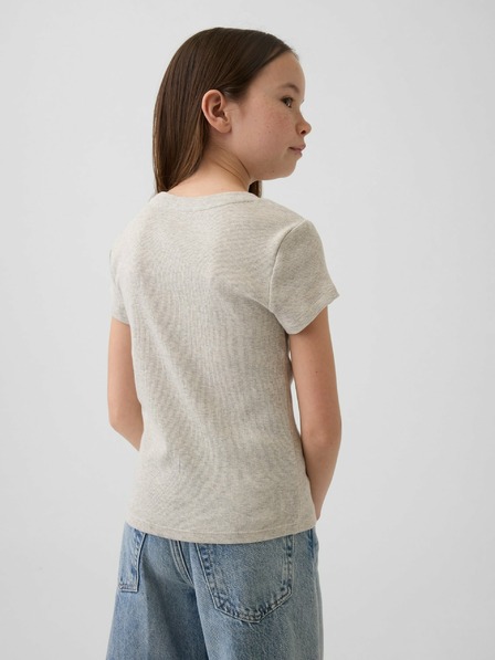 GAP Detské rebrované tričko s logom GAP