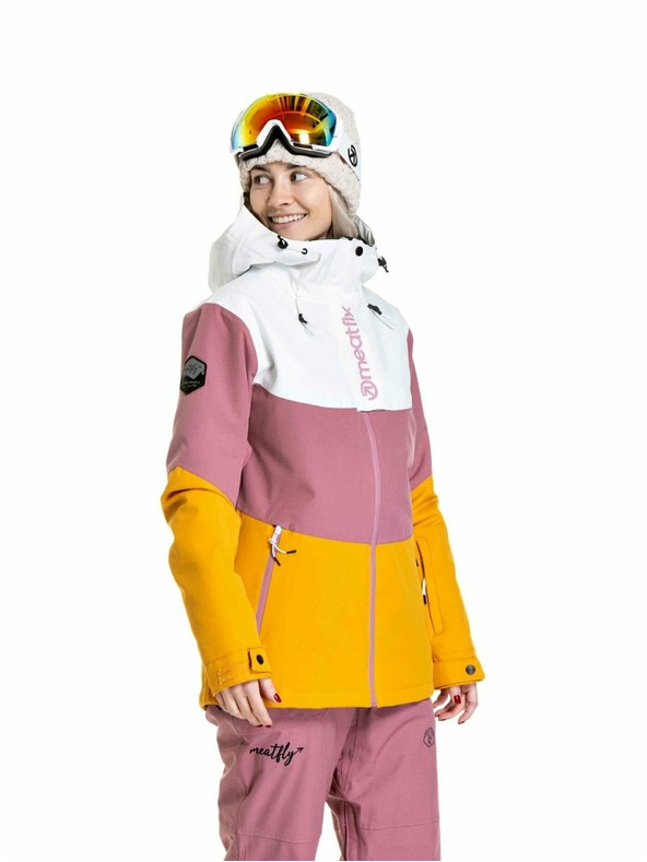 Meatfly Meatfly dámska SNB & SKI bunda Kirsten White / Sunflower