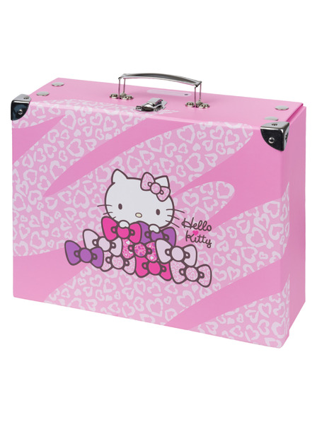 BAAGL  BAAGL Skladací školský kufrík Hello Kitty Sweet Leopard s kovaním