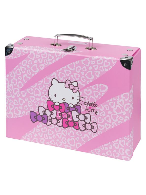 BAAGL  BAAGL Skladací školský kufrík Hello Kitty Sweet Leopard s kovaním