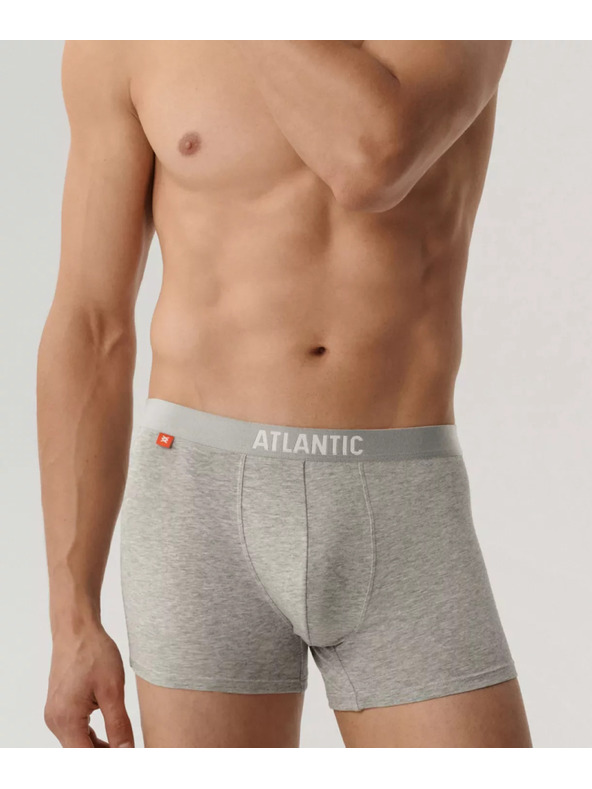 Atlantic 3-PACK Boxerky sivé a čierne
