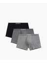 Atlantic 3-PACK Boxerky sivé a čierne