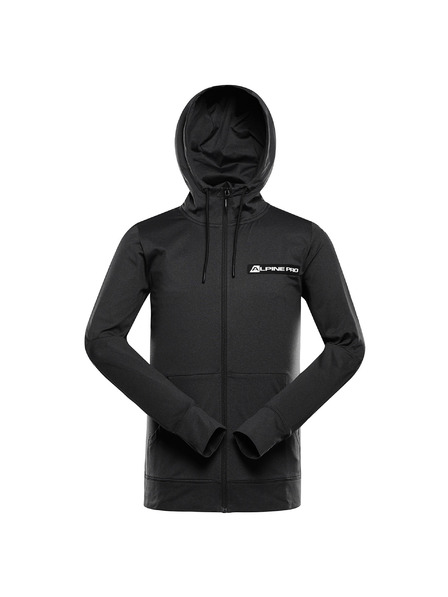 ALPINE PRO Pánska rýchlo schnúca mikina ALPINE PRO ORES black