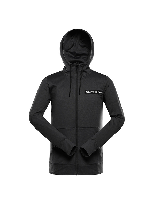 ALPINE PRO Pánska rýchlo schnúca mikina ALPINE PRO ORES black