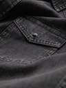 Ombre Clothing Čierna pánska džínsová košeľa Ombre Oblečenie