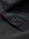 Ombre Clothing Čierne pánske henley tričko Ombre Clothing