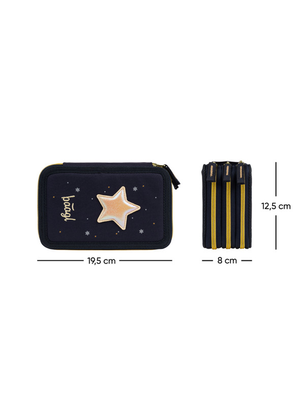 BAAGL  BAAGL Školský peračník trojpatrový Unicorn Gold