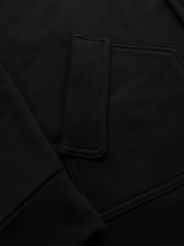 Ombre Clothing Pánska mikina na gombíky so stojačikom - čierna V6 OM-SSZP-0240 Ombre Clothing