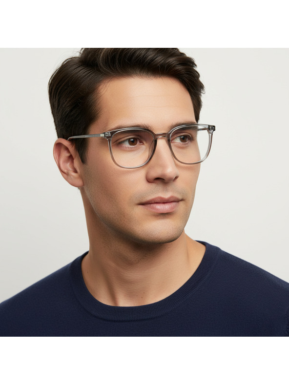 VEYREY VeyRey nerd slnečné okuliare Extrabeet sivá obruč číre sklá