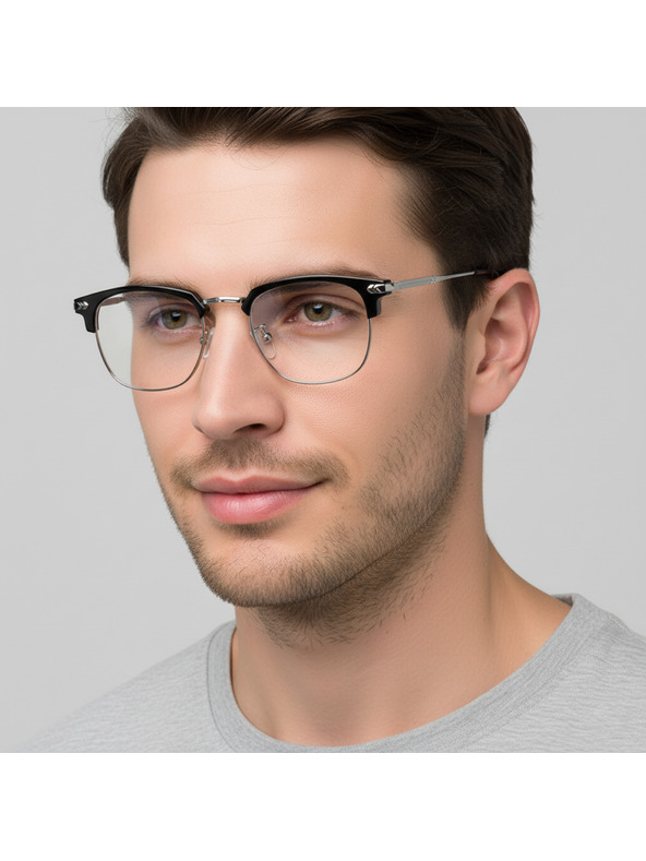 VEYREY VeyRey nerd slnečné okuliare Gruvunk strieborná obruba čiré sklá