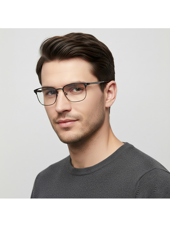 VEYREY VeyRey nerd slnečné okuliare Binfy čierna obruba čiré sklá