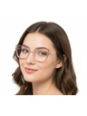 VEYREY VeyRey dámske cat-eye dámske okuliare blokujúce modré svetlo Glish zlatá obruba čiré sklá