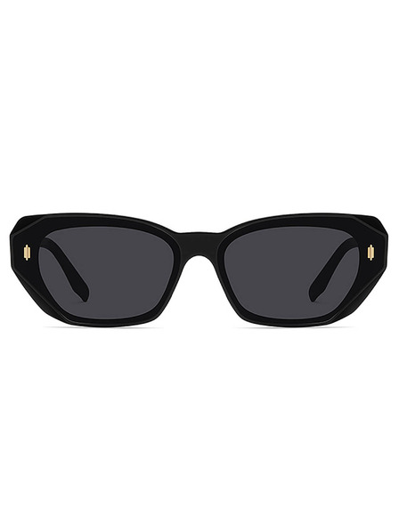 VEYREY VeyRey cat-eye acetátové polarizačné slnečné okuliare Oghash čierna obruba čierne sklá