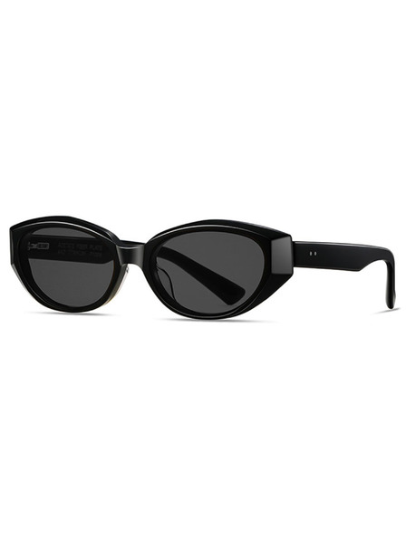 VEYREY VeyRey dámske cat-eye acetátové slnečné okuliare Sublepp čierna obruba čierne sklá