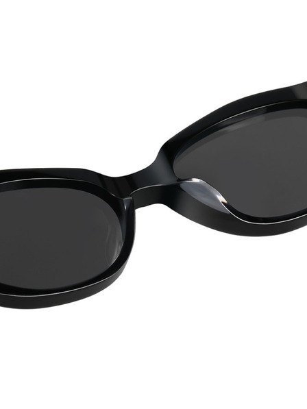 VEYREY VeyRey dámske cat-eye acetátové slnečné okuliare Sublepp čierna obruba čierne sklá