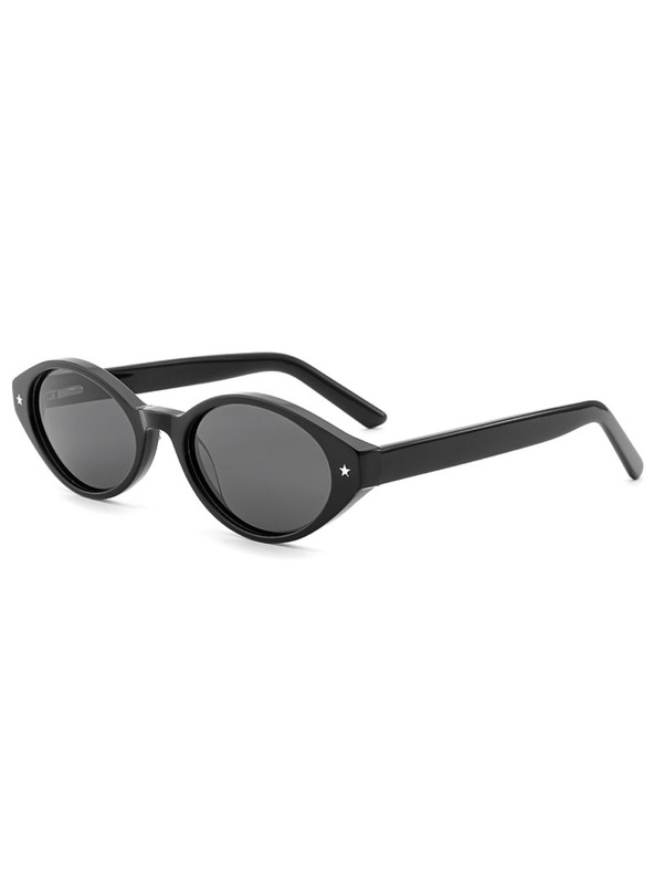 VEYREY VeyRey dámske cat-eye acetátové polarizačné slnečné okuliare Aest čierna obruba čierne sklá