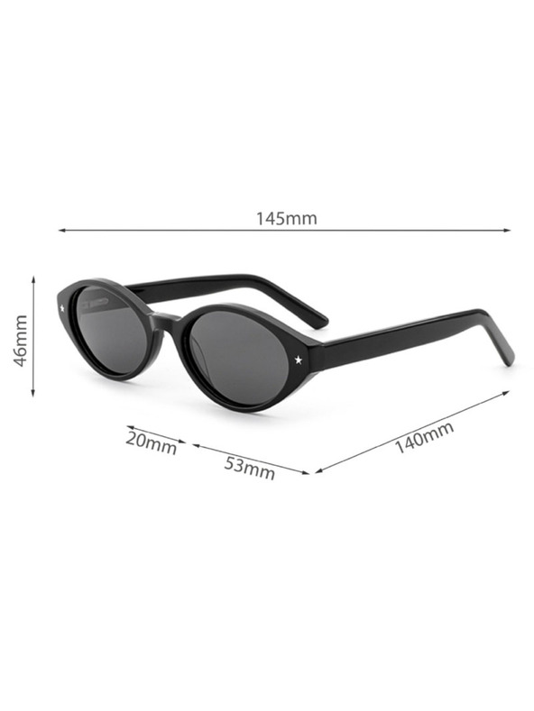 VEYREY VeyRey dámske cat-eye acetátové polarizačné slnečné okuliare Aest čierna obruba čierne sklá