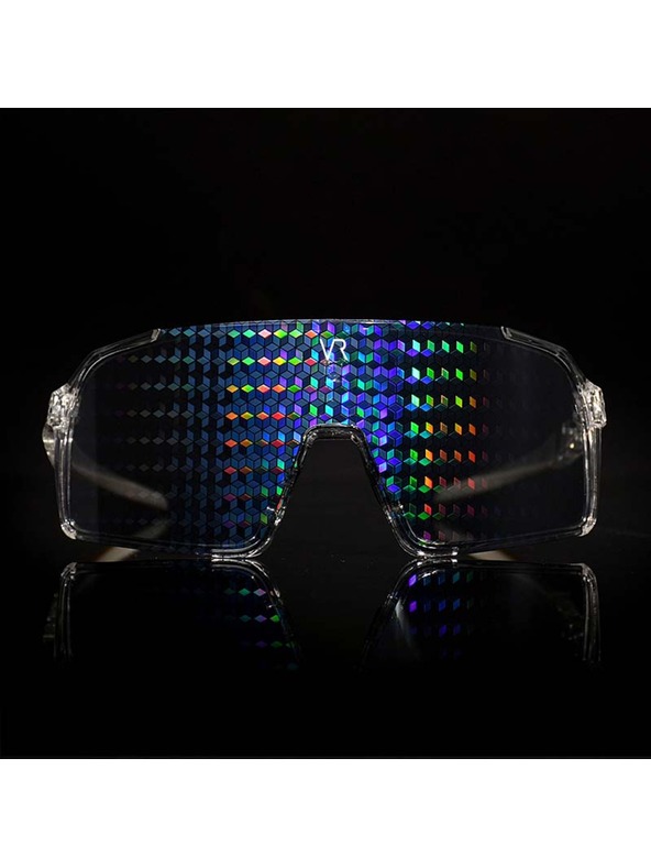 VEYREY VeyRey športové slnečné okuliare Ogharod (hologram Diamant) transparentný rám viacfarebné sklá