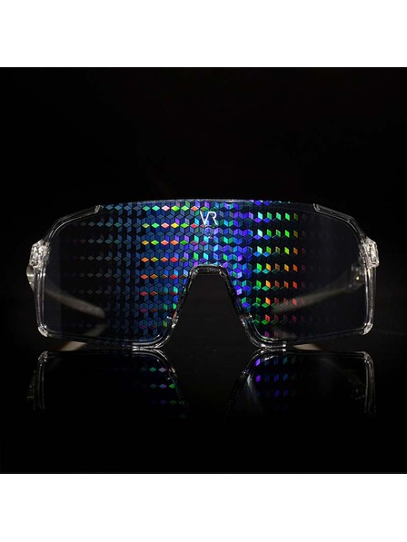 VEYREY VeyRey športové slnečné okuliare Ogharod (hologram Diamant) transparentný rám viacfarebné sklá