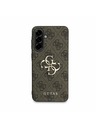 Guess Guess PU 4G Metal Logo Zadný Kryt pre Samsung Galaxy A56 Brown